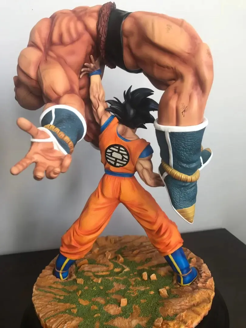 DBZ Goku vs Nappa Iconic FIght Scene Final Pose Figurine| 42 CM |