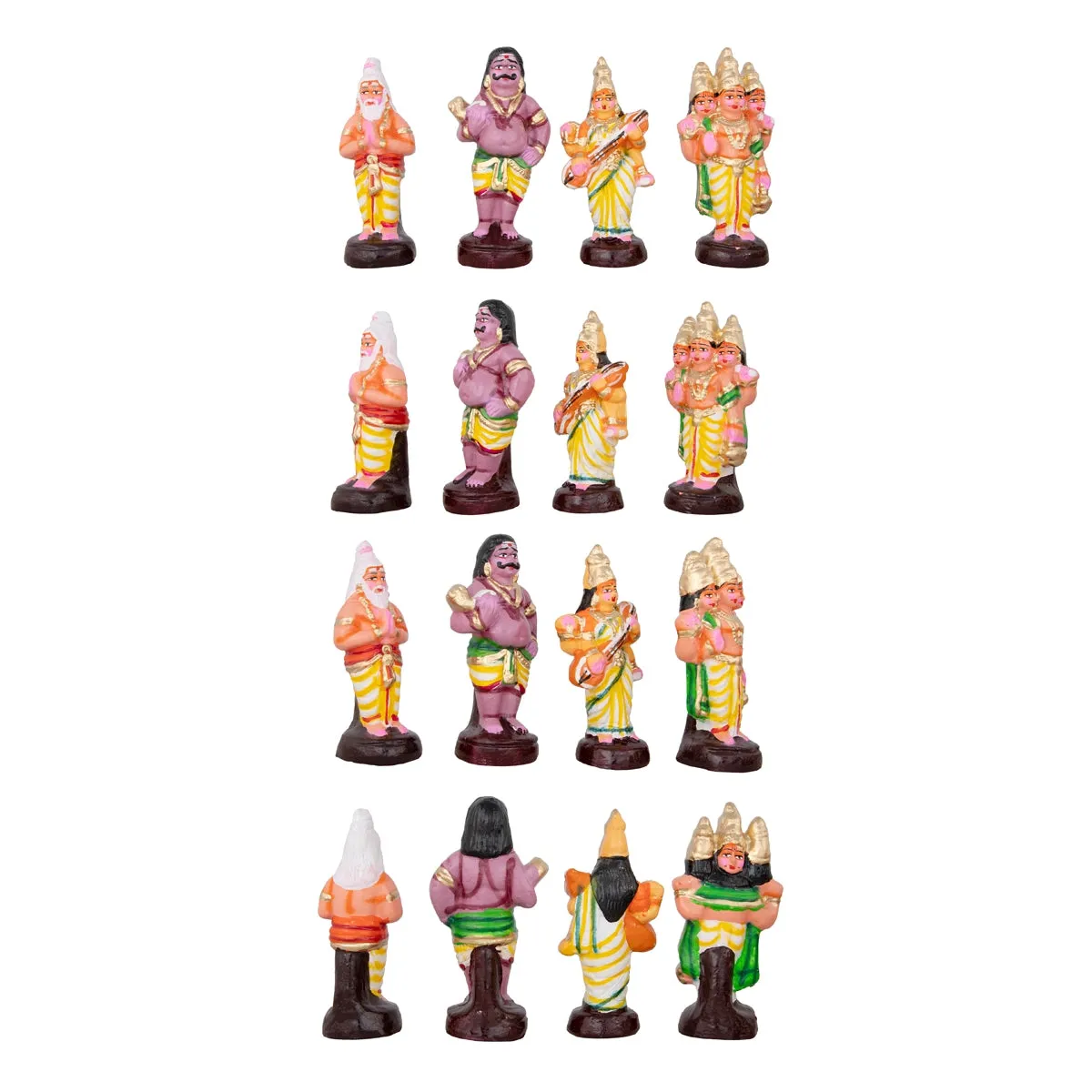 Pradosha Sivan Clay Golu Bommai Set - 9 x 7 Inches | Giri Golu Doll/ Navaratri Golu Bomma/Gombe/Bommai